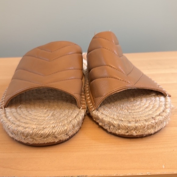 Oasis Society Sona Beige/Cream Quilted Slide Espadrille Jute Sandals Size 10 - Picture 3 of 7